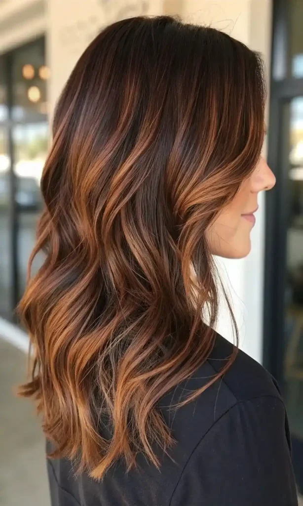 mahogany brown hair with highlights (1)