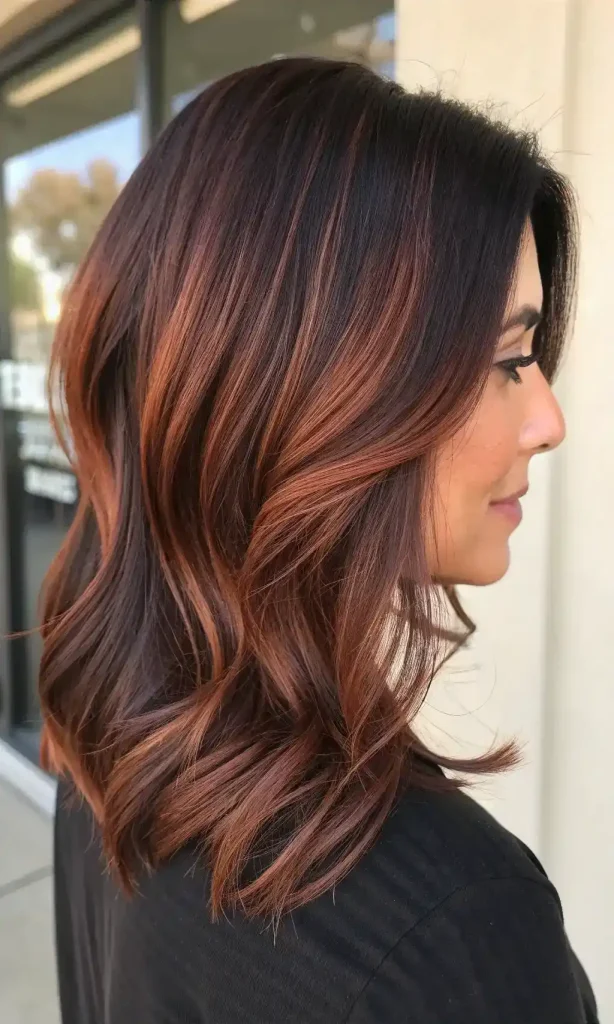 mahogany brown hair with highlights (5)