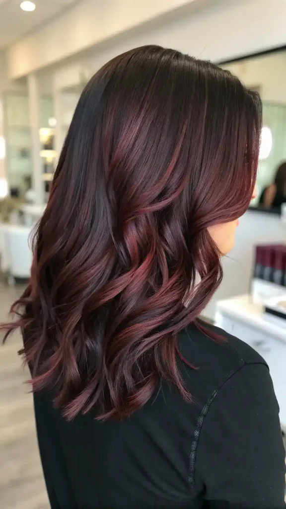 mahogany brown hair with highlights (6)
