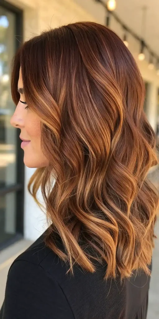mahogany brown hair with highlights (7)