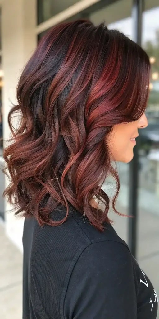 mahogany brown hair with highlights (9)