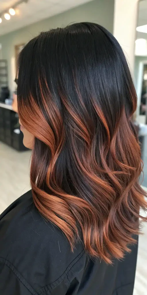 warm copper highlights hair (3)