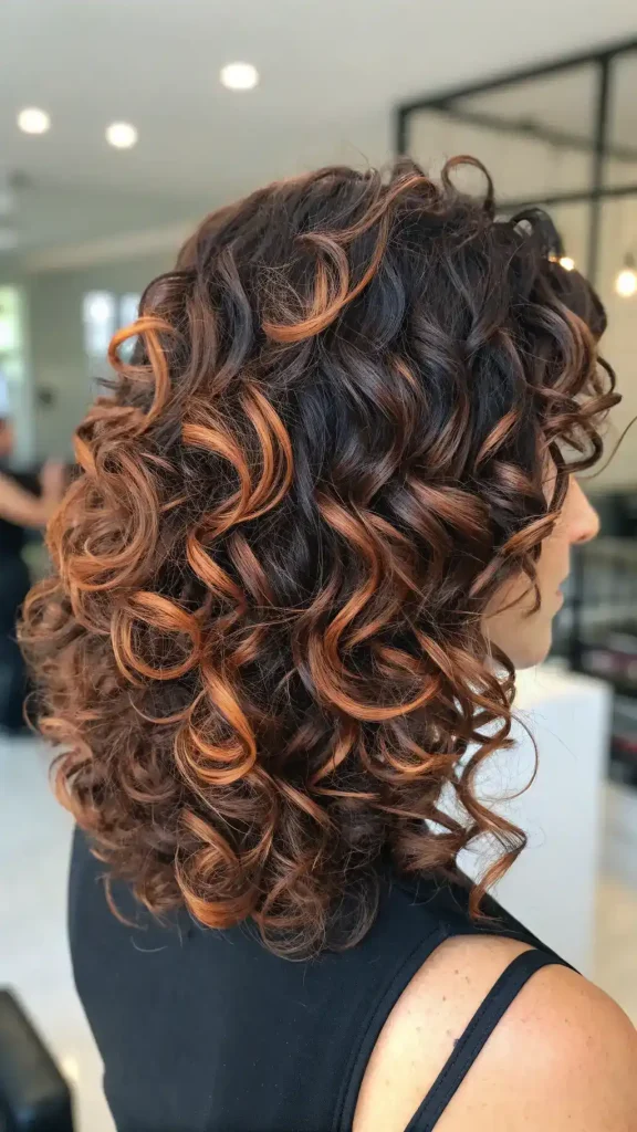 warm copper highlights hair (4)