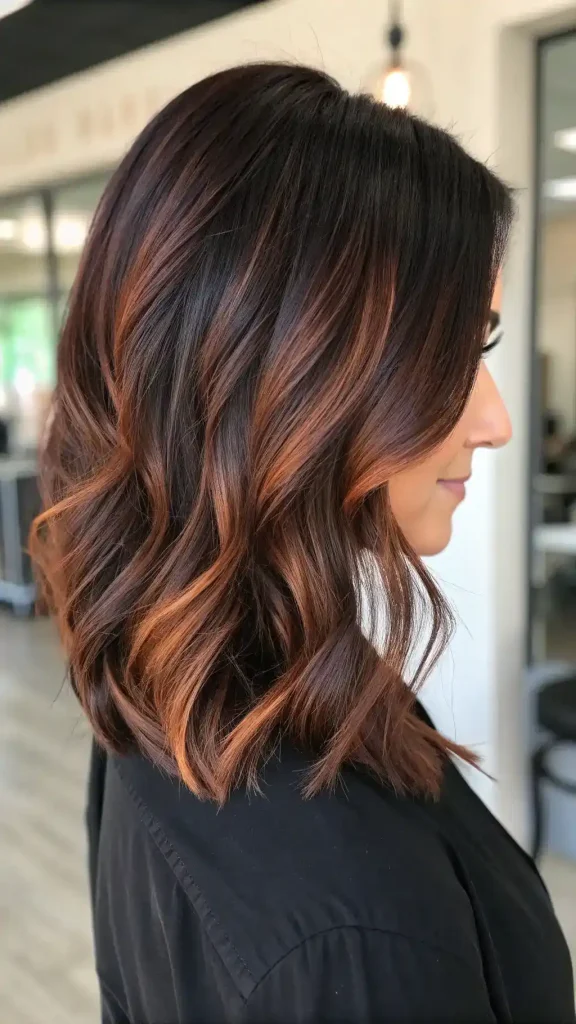 warm copper highlights hair (8)