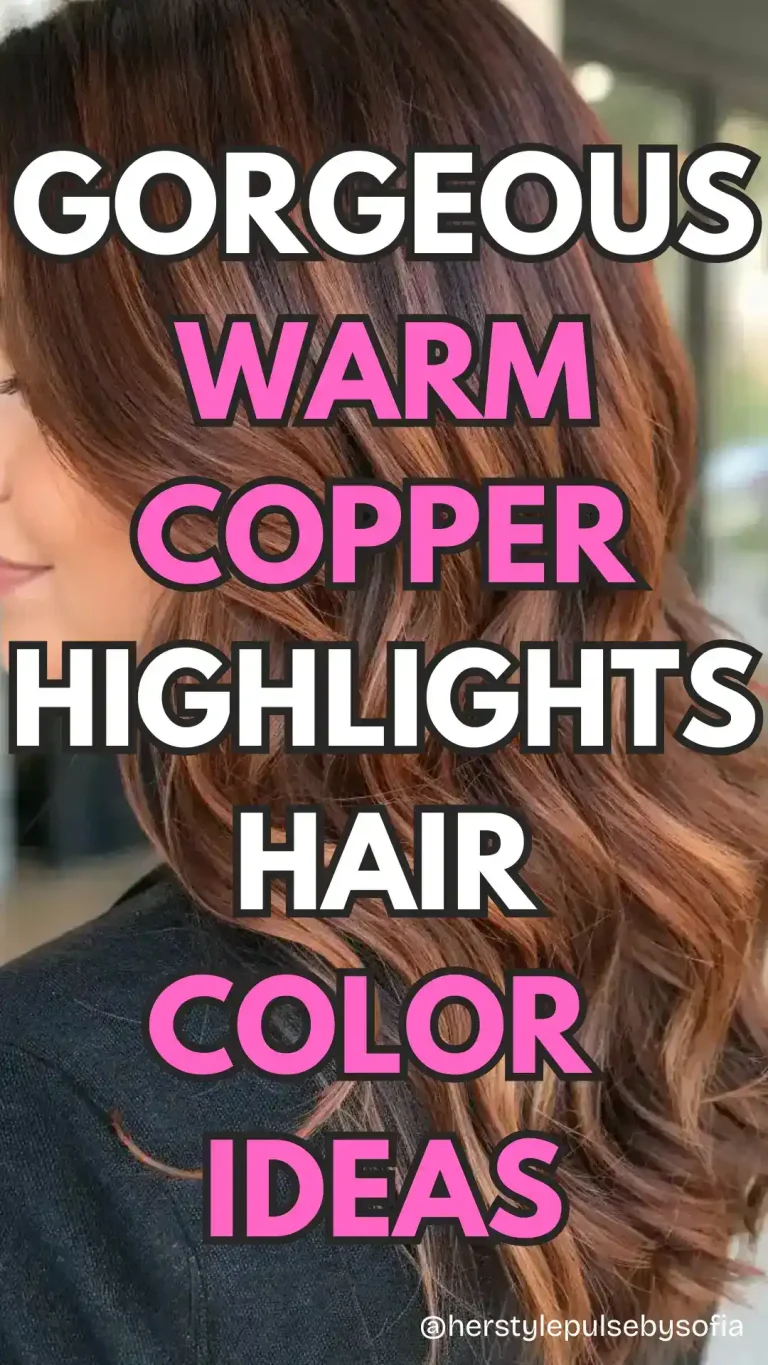 warm copper highlights hair color ideas