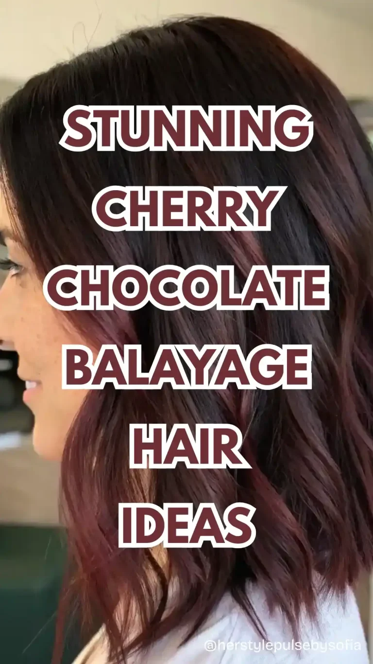 Cherry Chocolate Balayage Hair Ideas