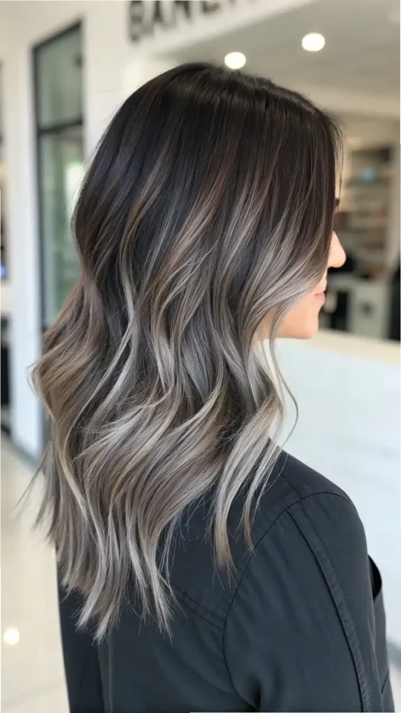 Cool Toned Brown Hair With Highlights (1)