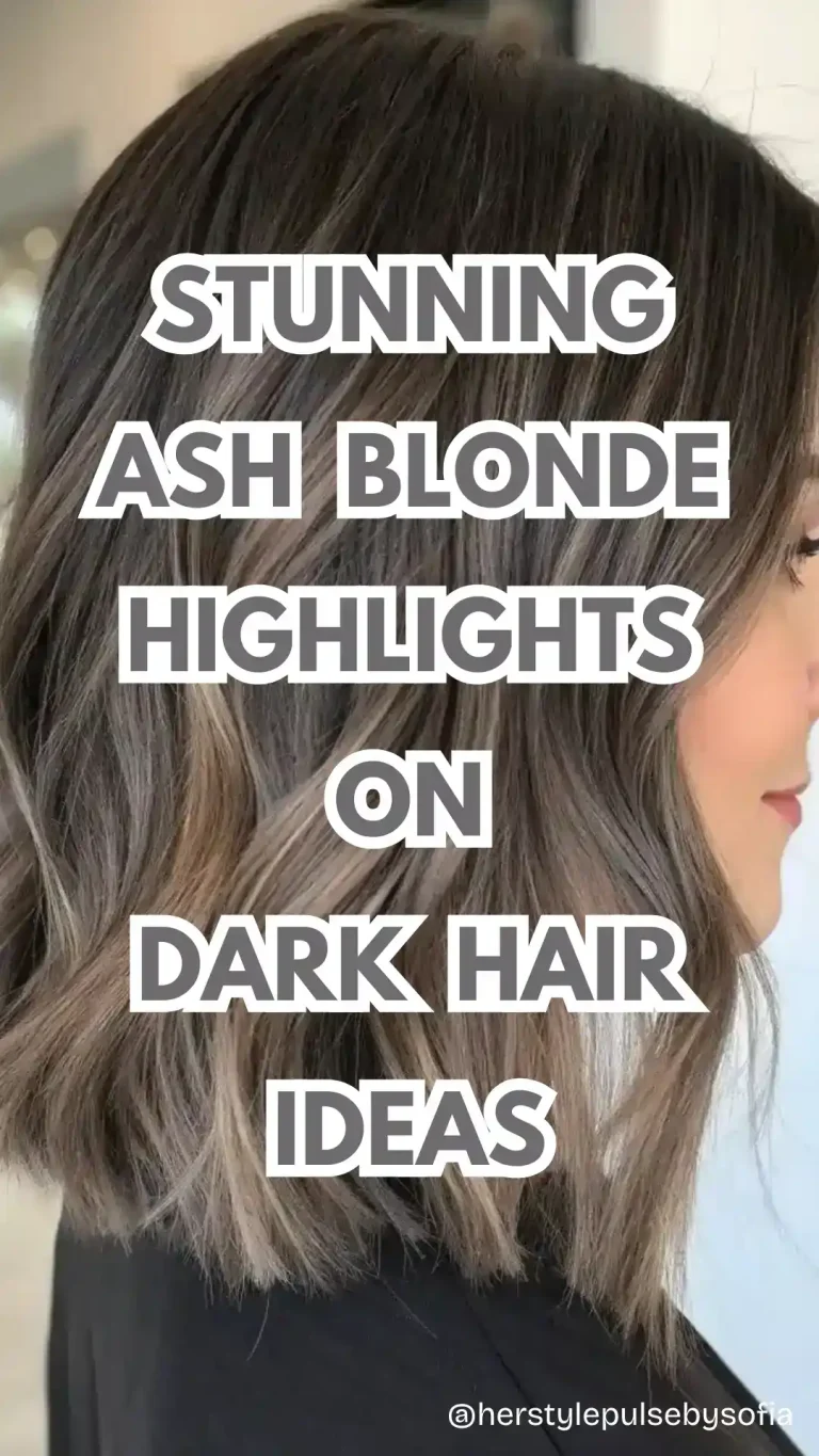 ash blonde highlights on dark hair ideas