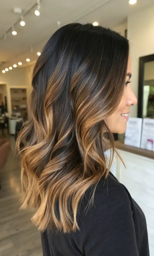 black hair balayage (1)