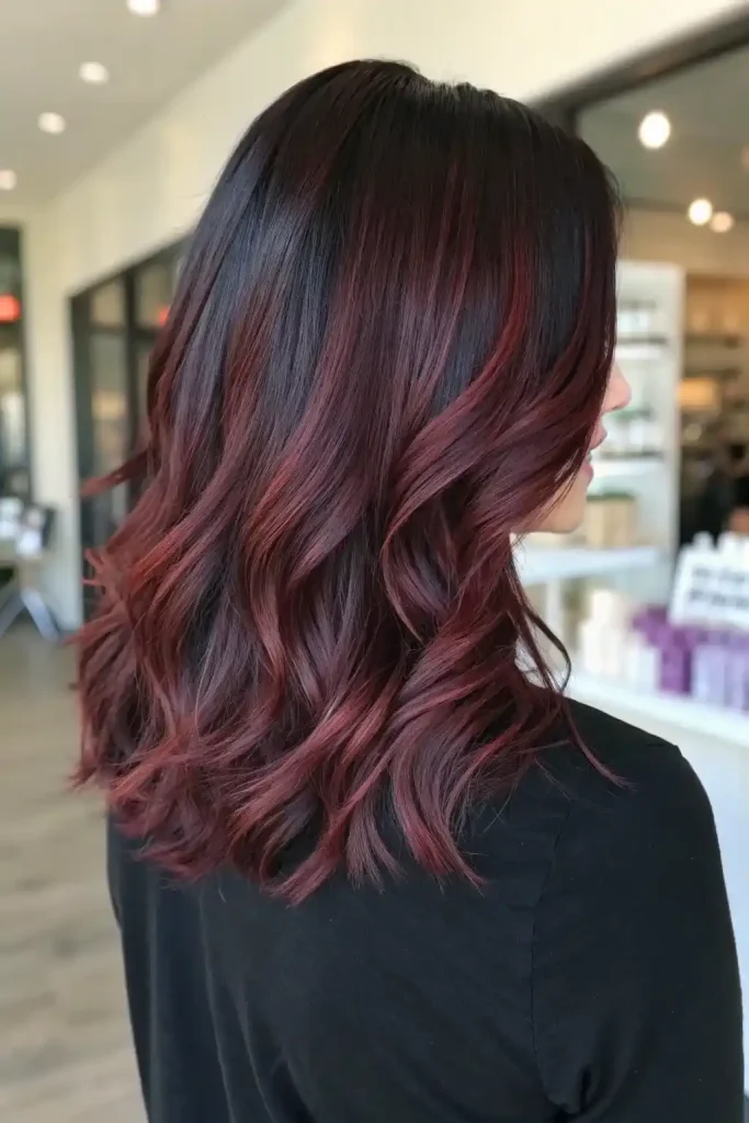 cherry mocha hair with highlights (2)