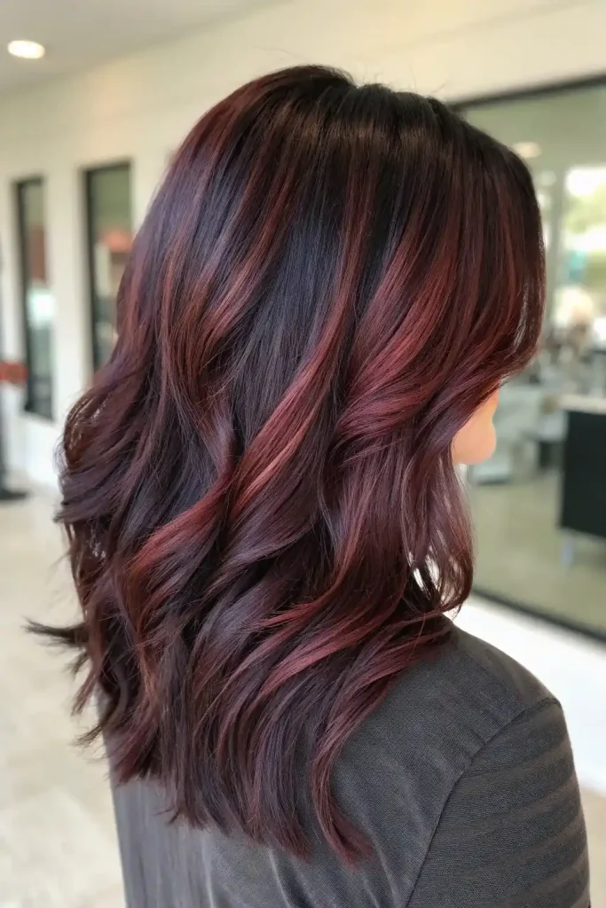 cherry mocha hair with highlights (5)