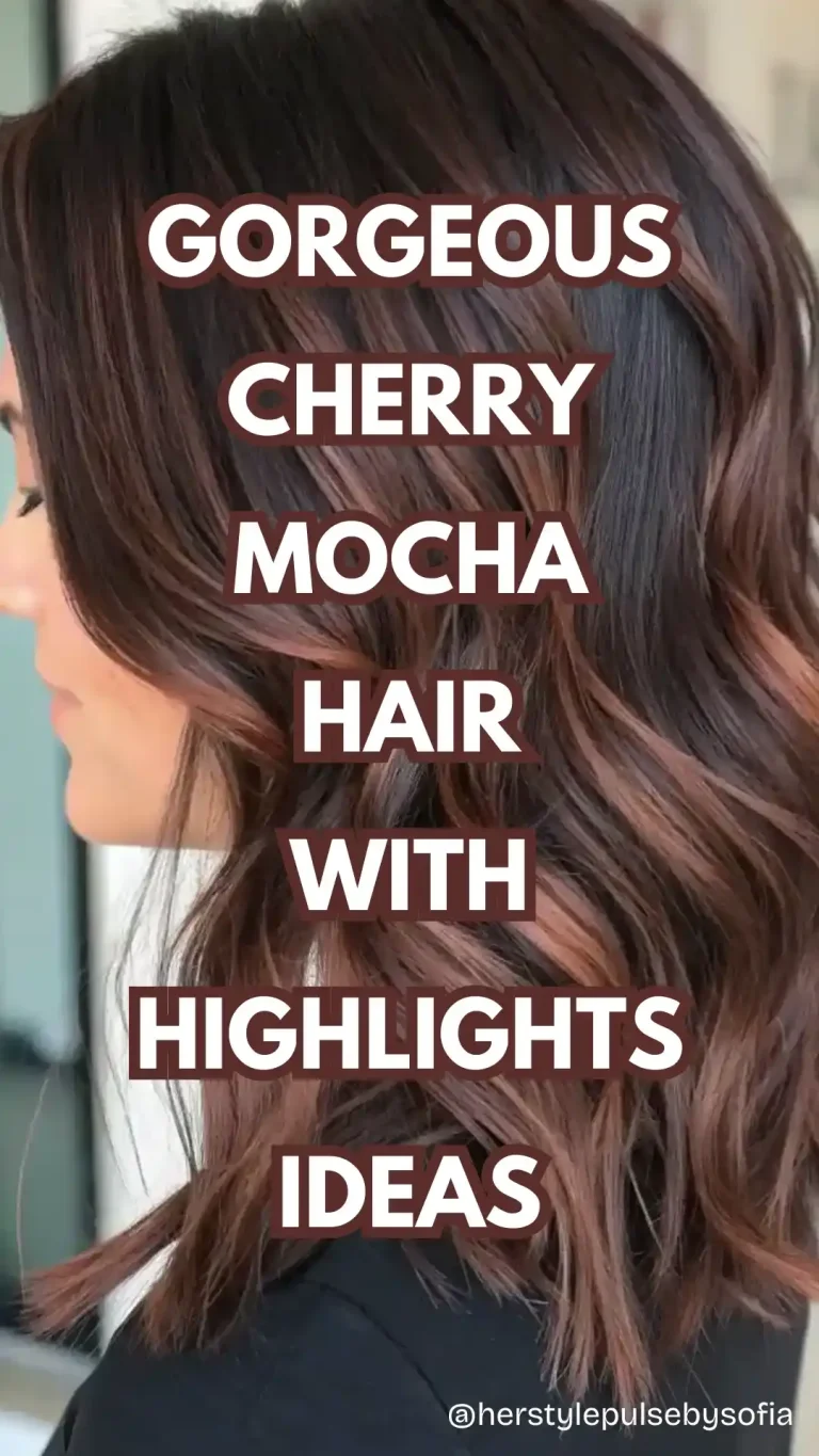 cherry mocha hair with highlights ideas