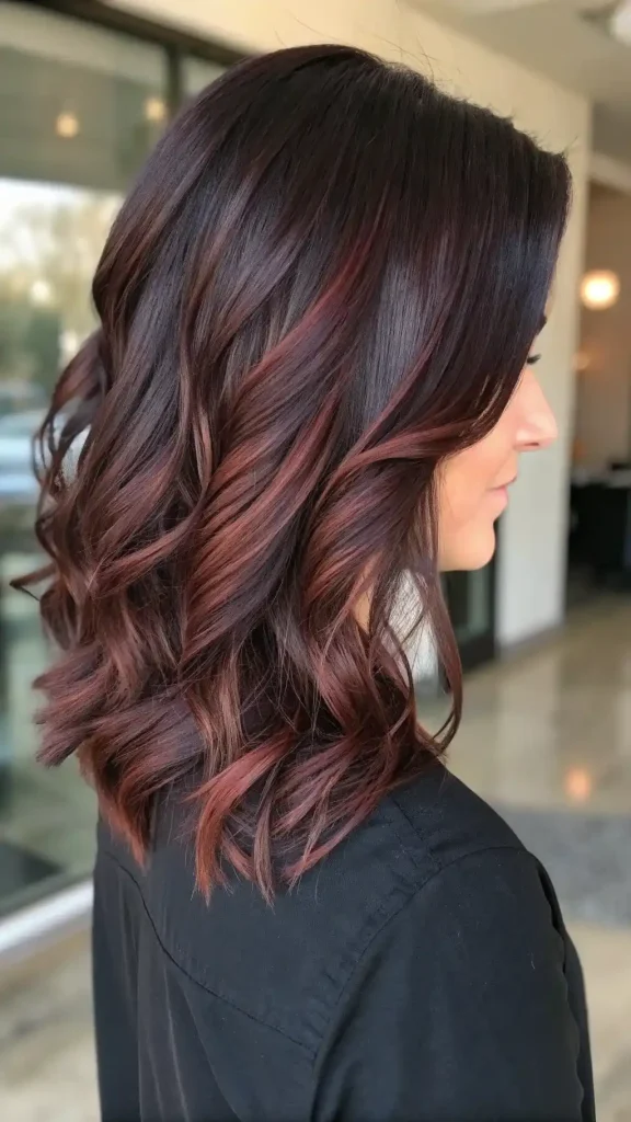 chocolate brown hair with highlights (10)