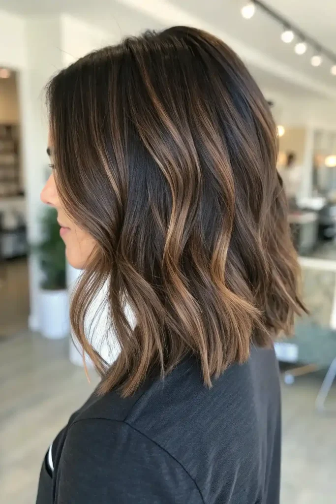 chocolate brown hair with highlights (11)