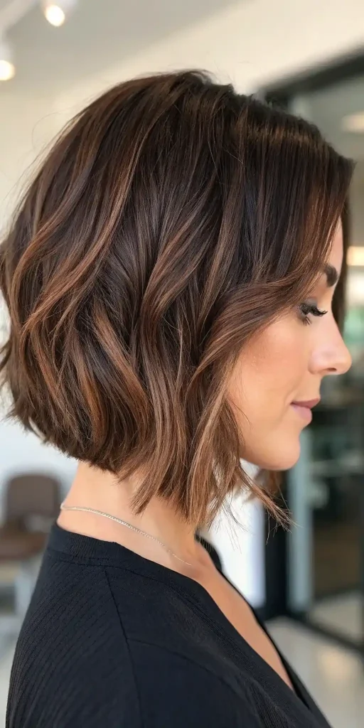 chocolate brown hair with highlights (5)