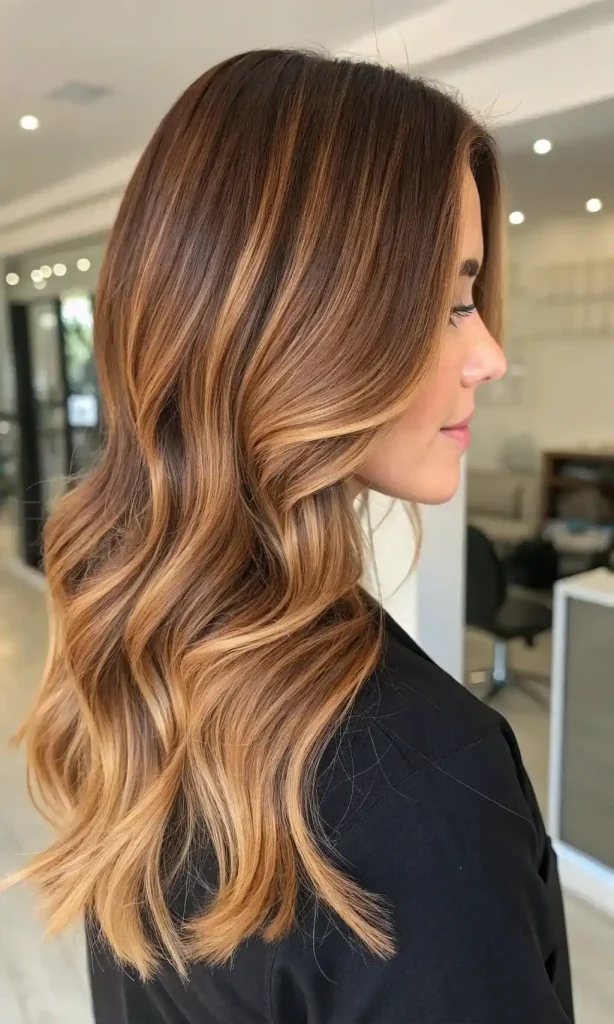 chocolate brown hair with highlights (8)