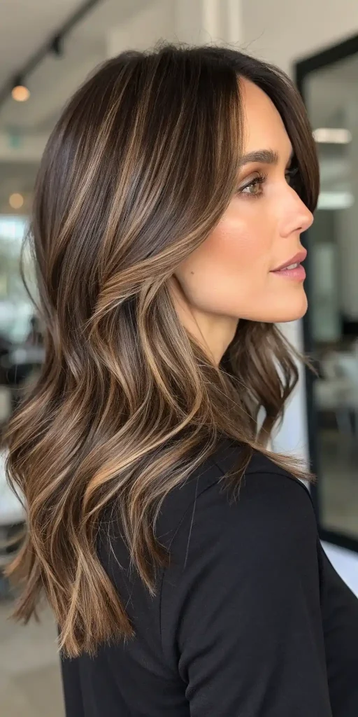 chocolate brown hair with highlights (9)