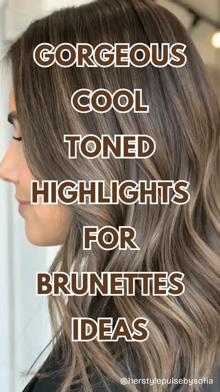 cool toned highlights for brunettes