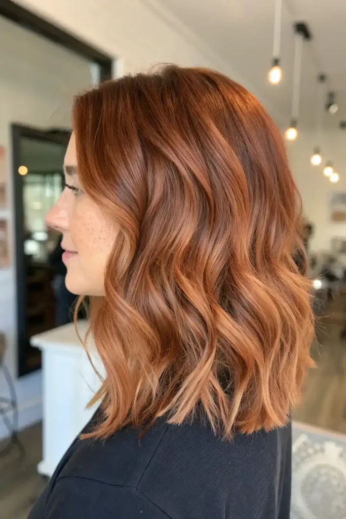 copper brown balayage hair (5)