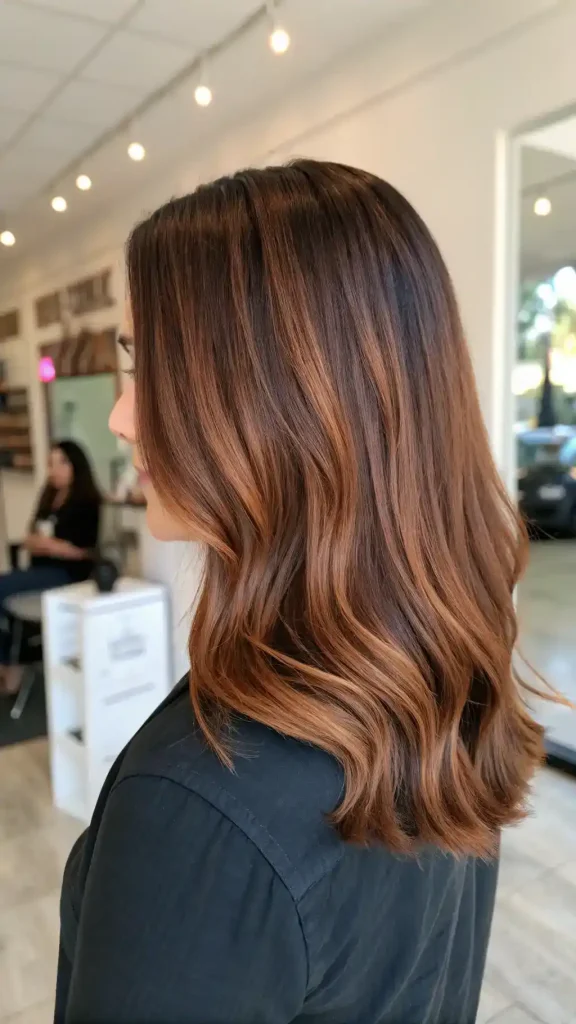 copper brown balayage hair (7)