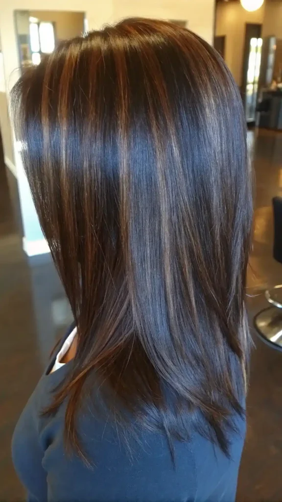 dark brown hair with highlights (1)