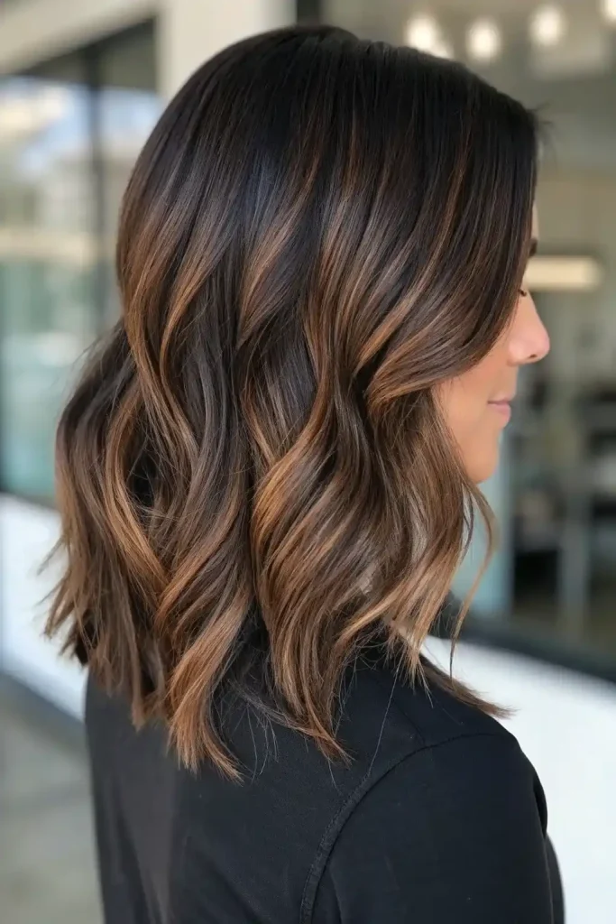 dark brown hair with highlights (11)