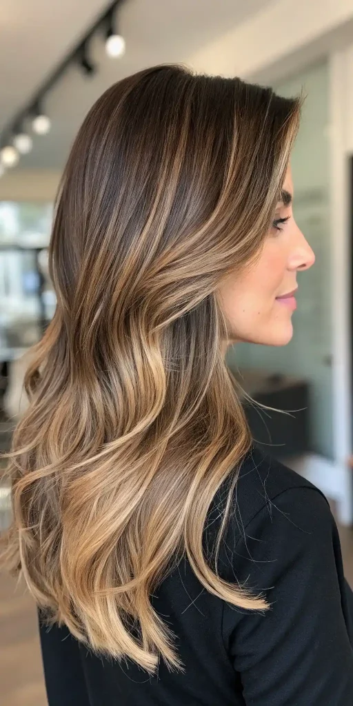 dark brown hair with highlights (8)