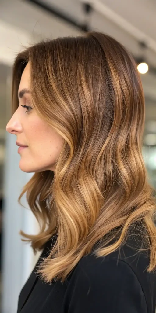 Auburn hair with caramel highlights (12)