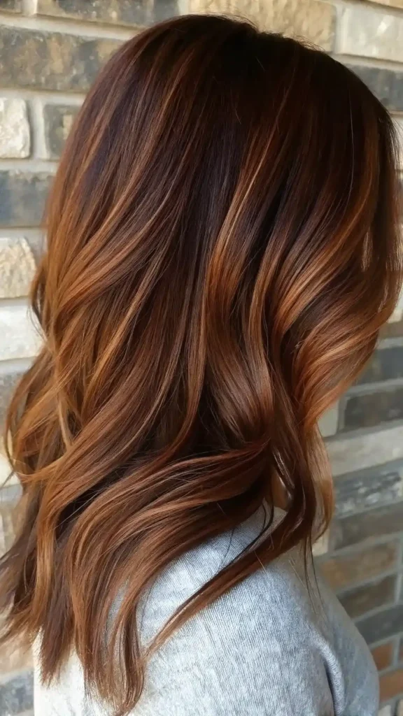 Auburn hair with caramel highlights (2)