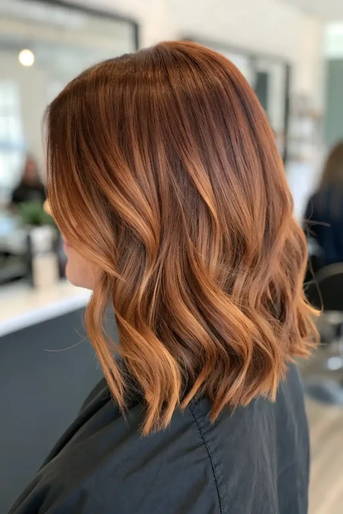 Auburn hair with caramel highlights (5)