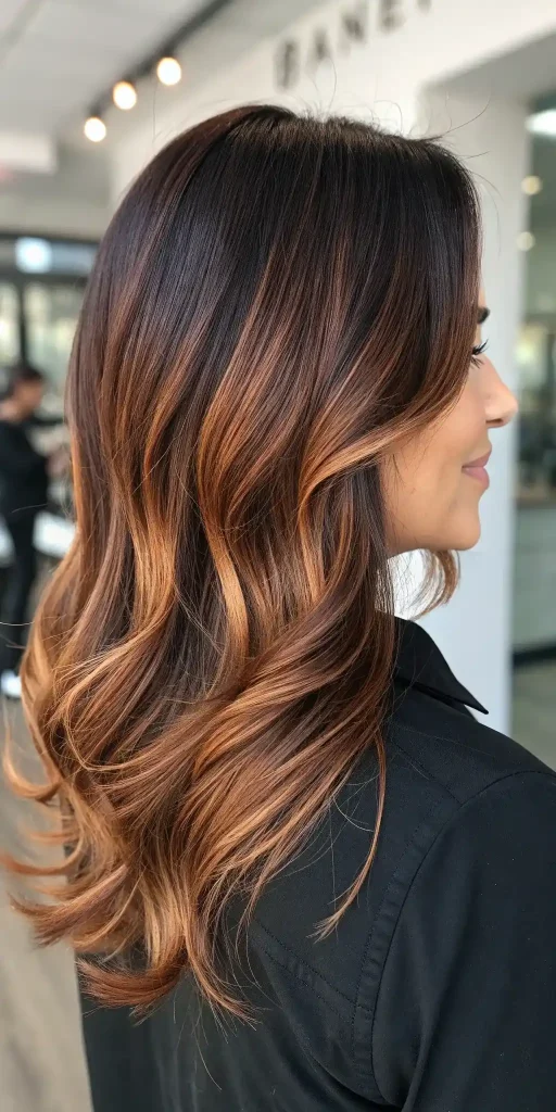 Auburn hair with caramel highlights (7)