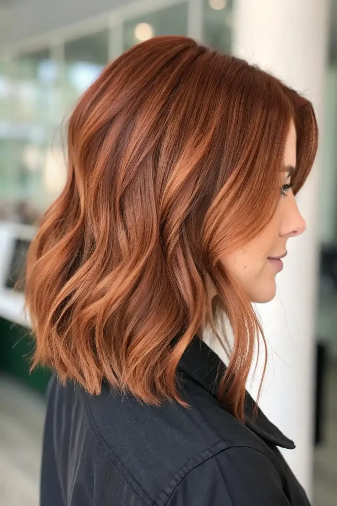 Auburn hair with caramel highlights (8)