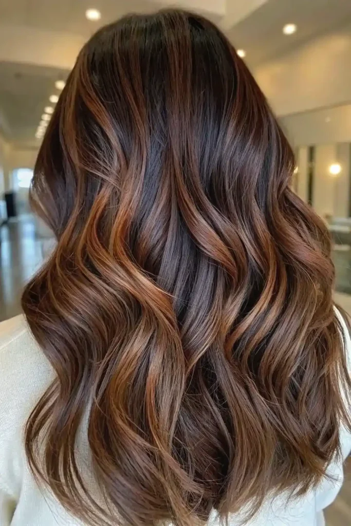 Brown hair with auburn balayage (1)