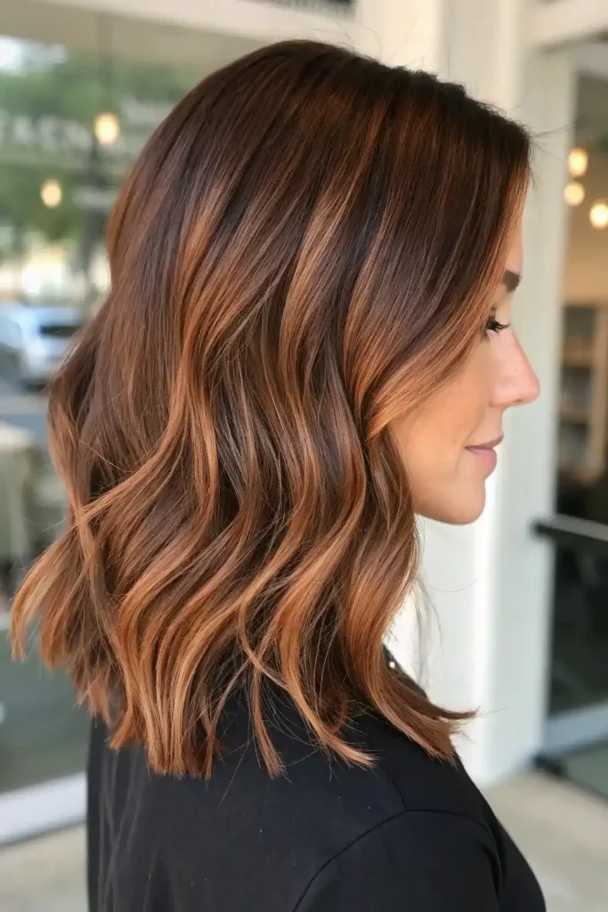 Brown hair with auburn balayage (4)