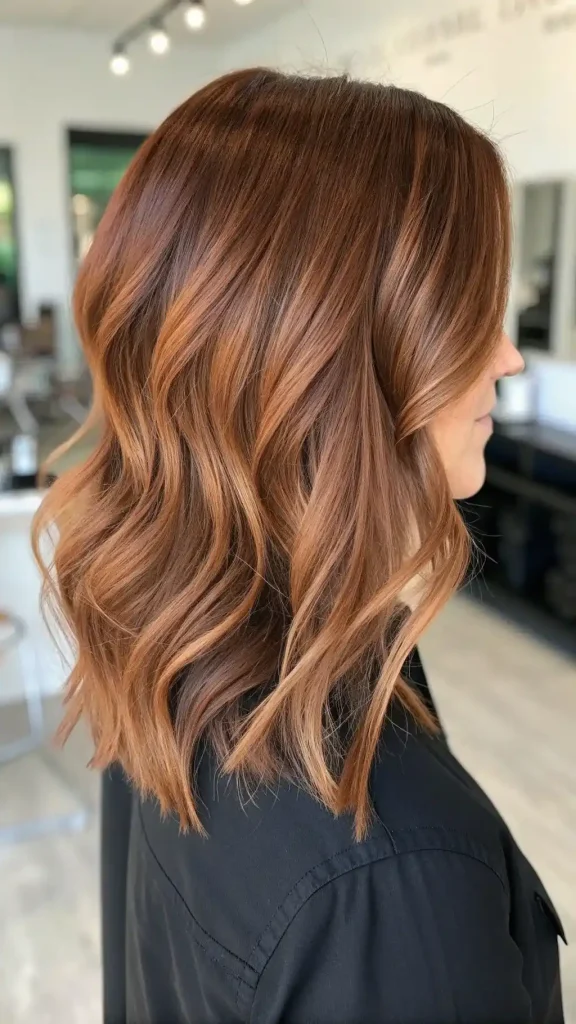 Brown hair with auburn balayage (6)
