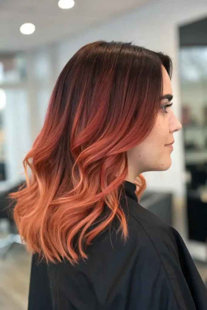 Brown hair with auburn balayage (8)