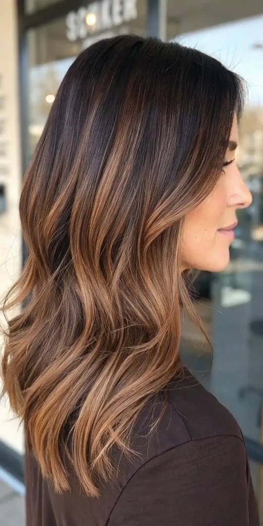 Brunette with mocha highlights (5)