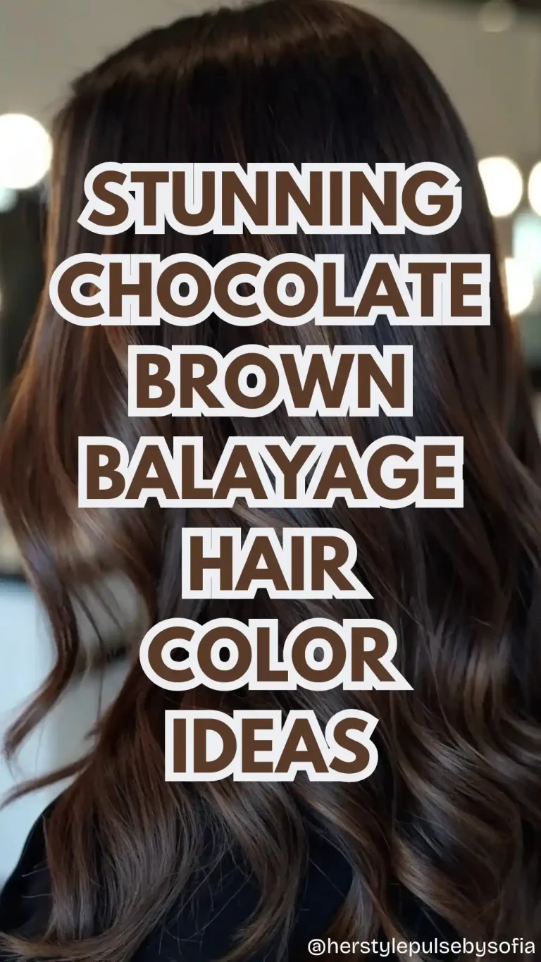 Chocolate brown balayage hair color ideas