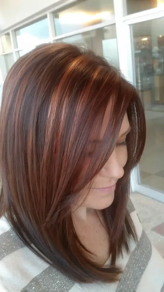 Copper Hair Highlight on Brown Hair (2)