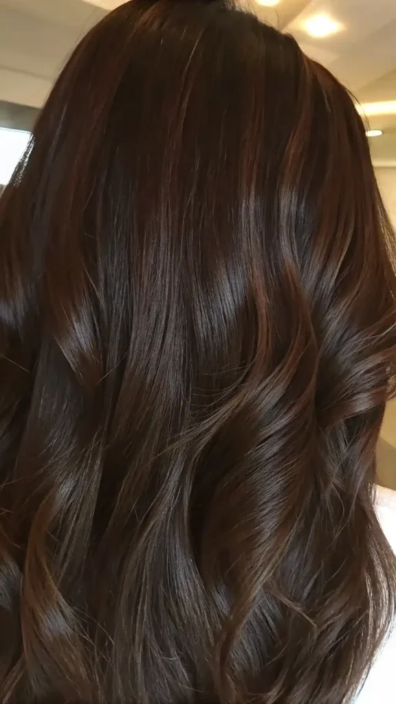 Dark Brown Hair With Auburn Highlights (2)
