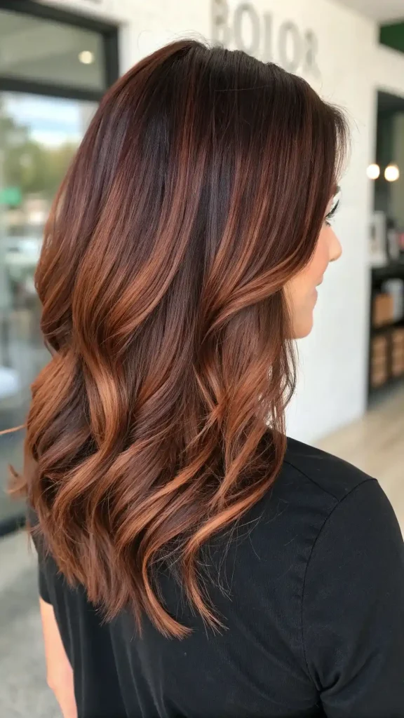 Deep Chocolate Brown Hair with Highlights (10)