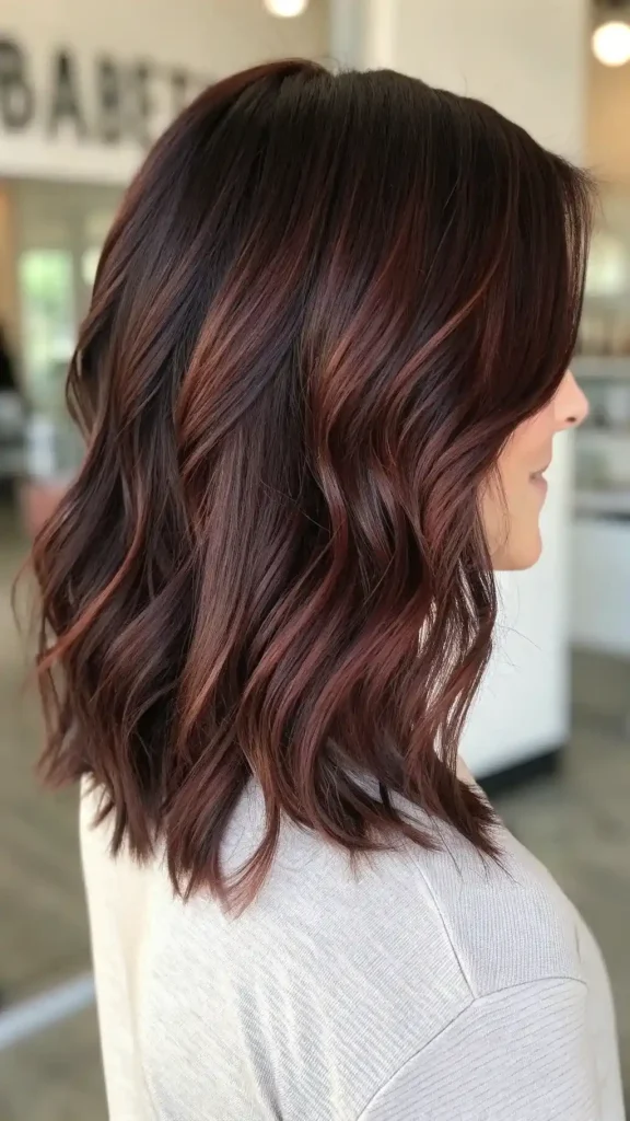 Deep Chocolate Brown Hair with Highlights (8)