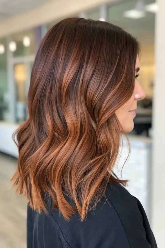 Reddish Brown Hair With Highlights Caramel Red (12)