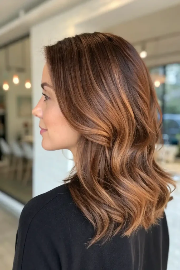 copper lowlights on brown hair (9)