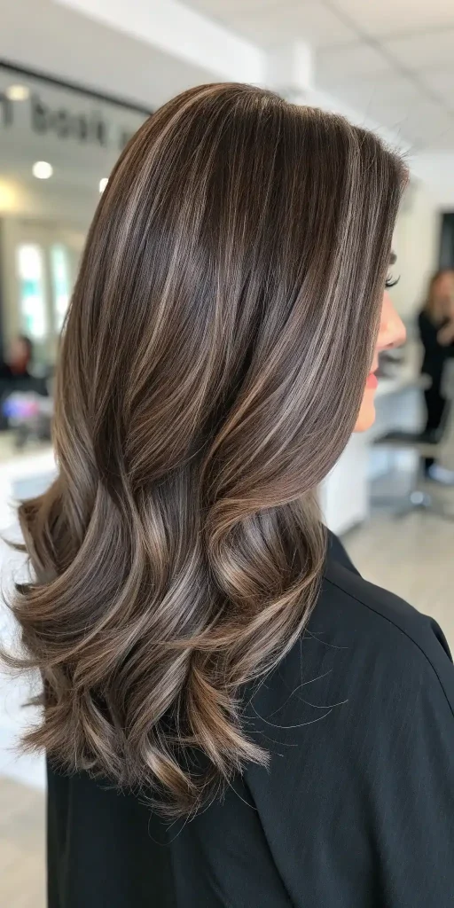 medium brown hair with silver highlights (10)