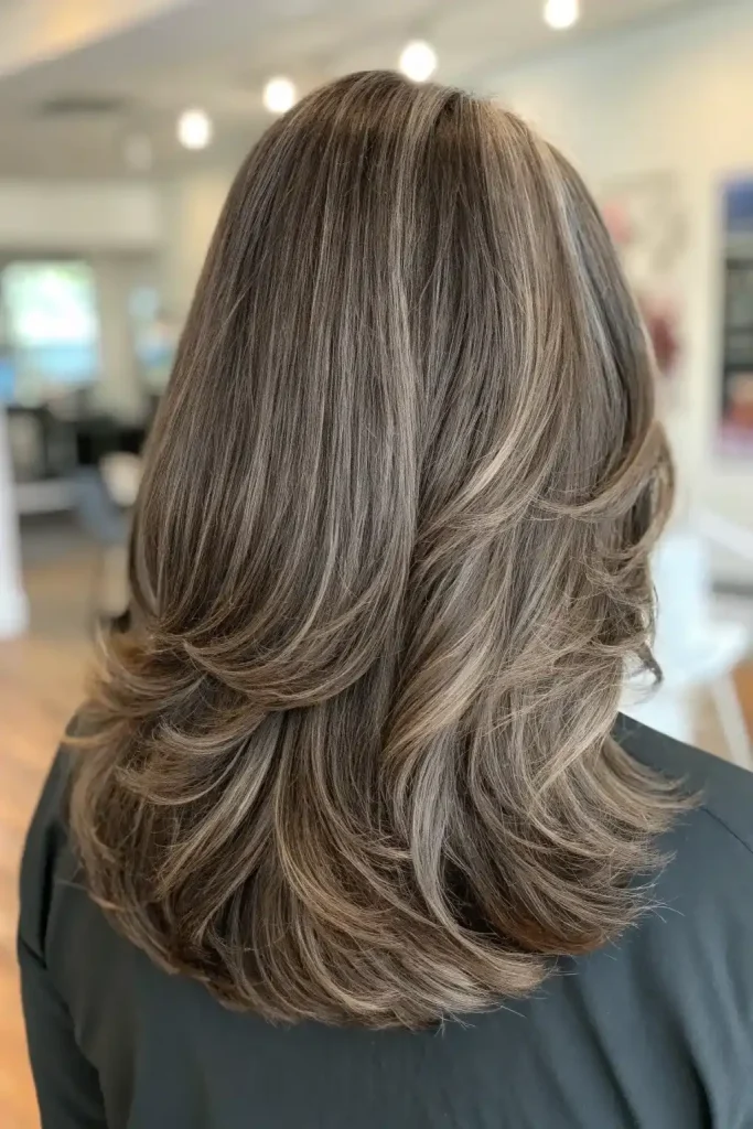 medium brown hair with silver highlights (11)