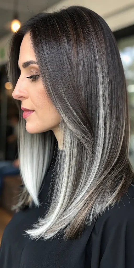 medium brown hair with silver highlights (12)