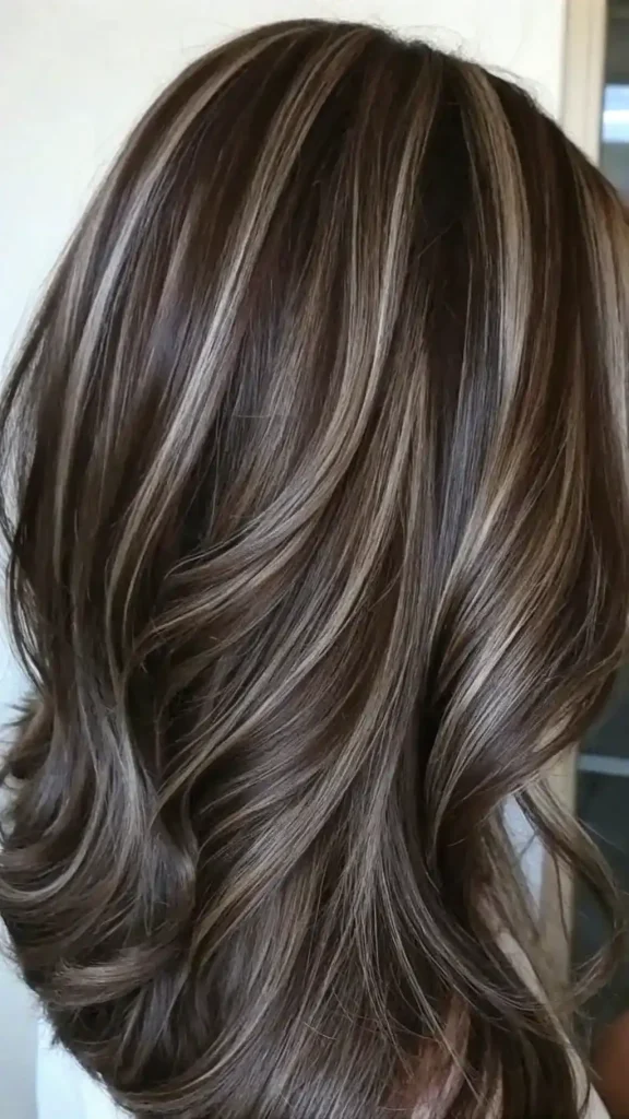 medium brown hair with silver highlights (2)
