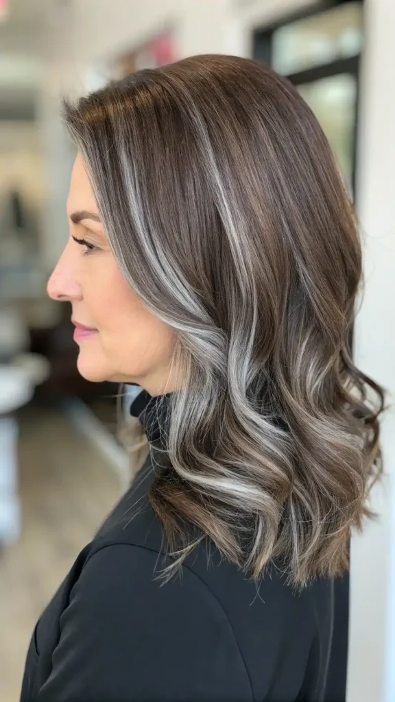 medium brown hair with silver highlights (3)