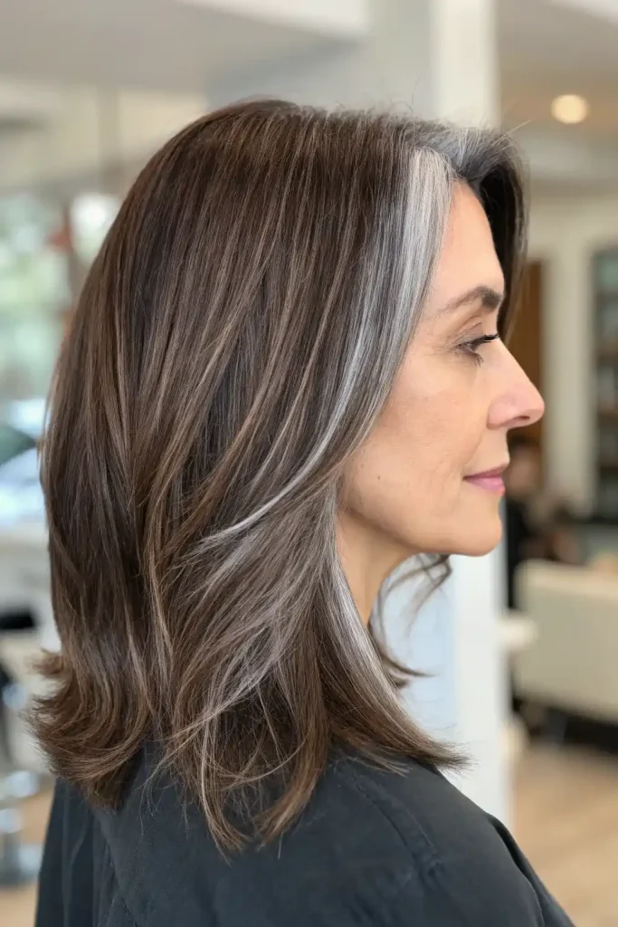 medium brown hair with silver highlights (4)